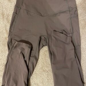 Taupe High-Waisted Leggings Halara